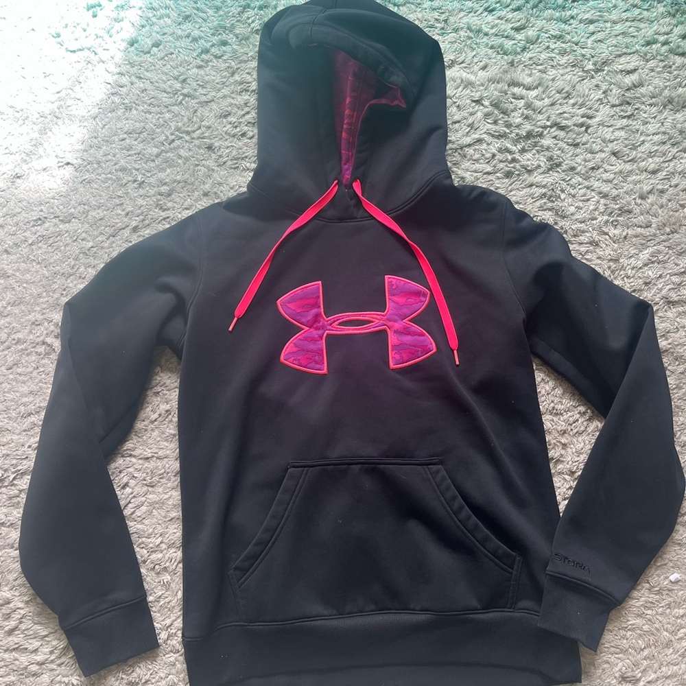 Under Armour Black Hoodie with Pink camo